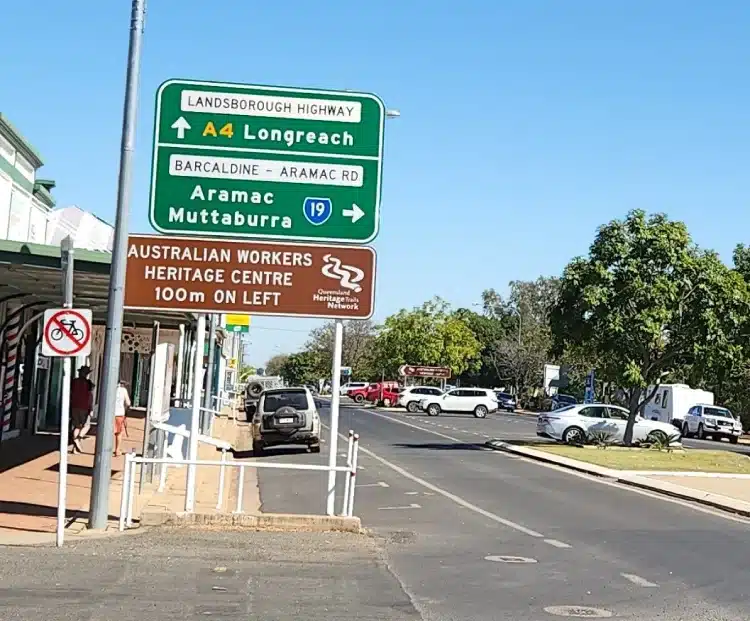 Location sign board on the street